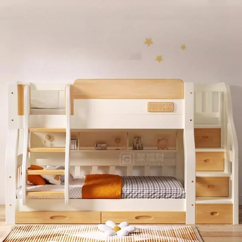 Łóżko na antresoli z drabinką, – King Size Bed Frame With Storage Drawers recenzja i cena