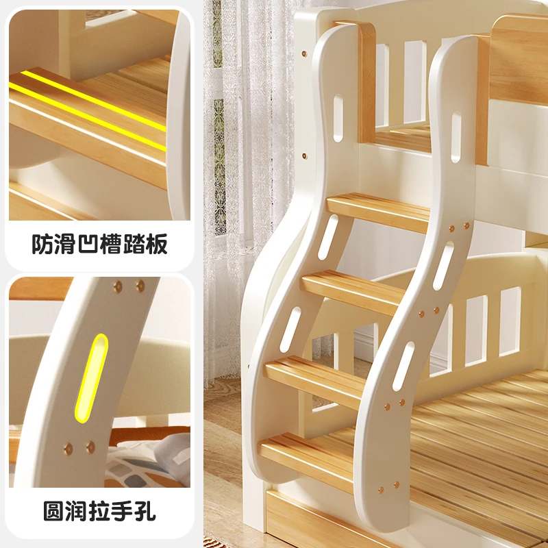 Łóżko na antresoli z drabinką, – King Size Bed Frame With Storage Drawers recenzja i cena